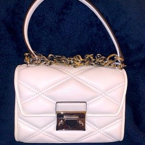 Michael Kors Serena Optic White SM Flap XBody NWT